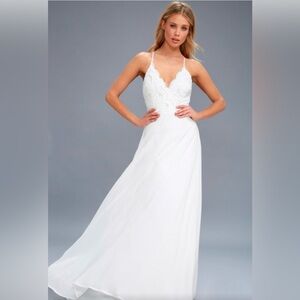 White XS long dress